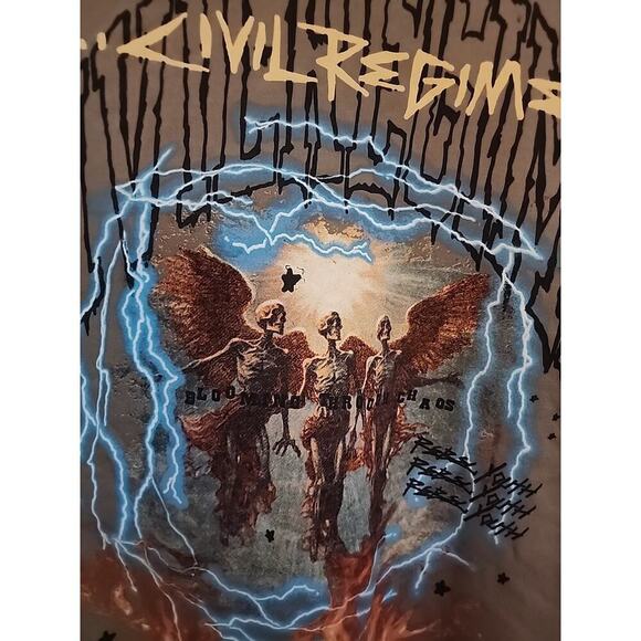 Civil Regime Sweatshirt Lightning Burns Crew Sweater Rebel Youth 2XL New CR3 - Picture 2 of 8